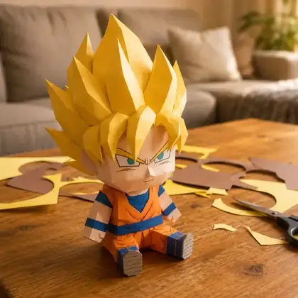 Molde decorativo 3D em papel