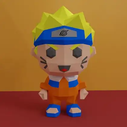 Modelo 3D de papel montado