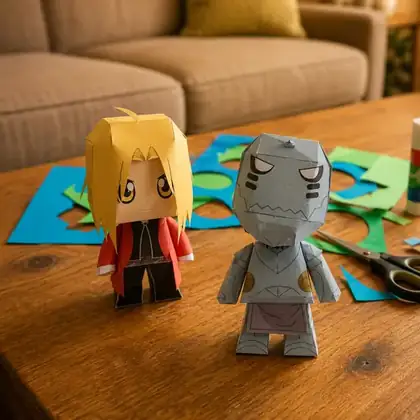 Peça decorativa montada em papel 3D