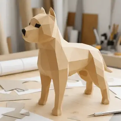 Molde 3D low poly montado